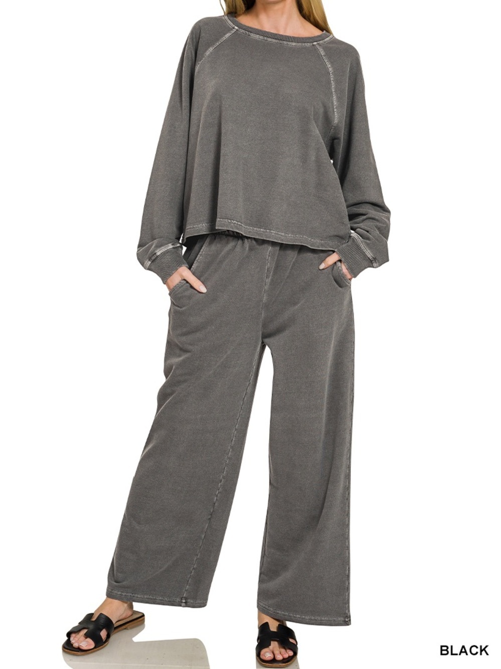 ⭐️ NEW COLOR ⭐️ “ Morning Ritual Set “ Washed 100% Cotton French Terry | Various - Picture 11 of 15